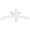 Ekena Millwork Davenport Architectural Grade PVC Gable Bracket, 72"W x 18"H x 2"D x 4"F, 6/12 Pitch GBP072X18X0204DAV00 - alternate 1